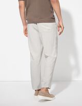 Hlače - Lanena me&scaron;anica - belo