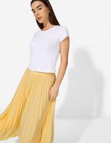 Klostuotas sijonas - Klostės - sviesiai geltonas