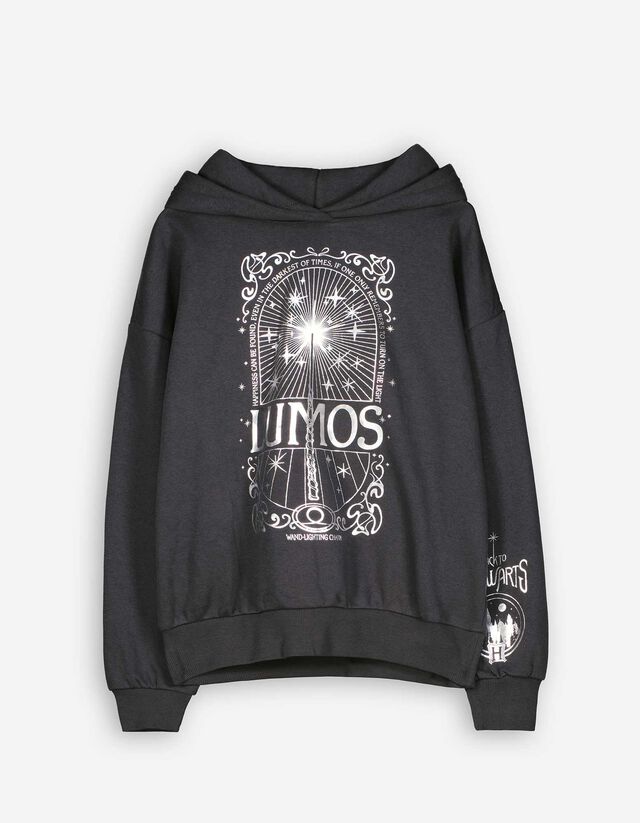 bluza z kapturem - Harry Potter - ciemny szary