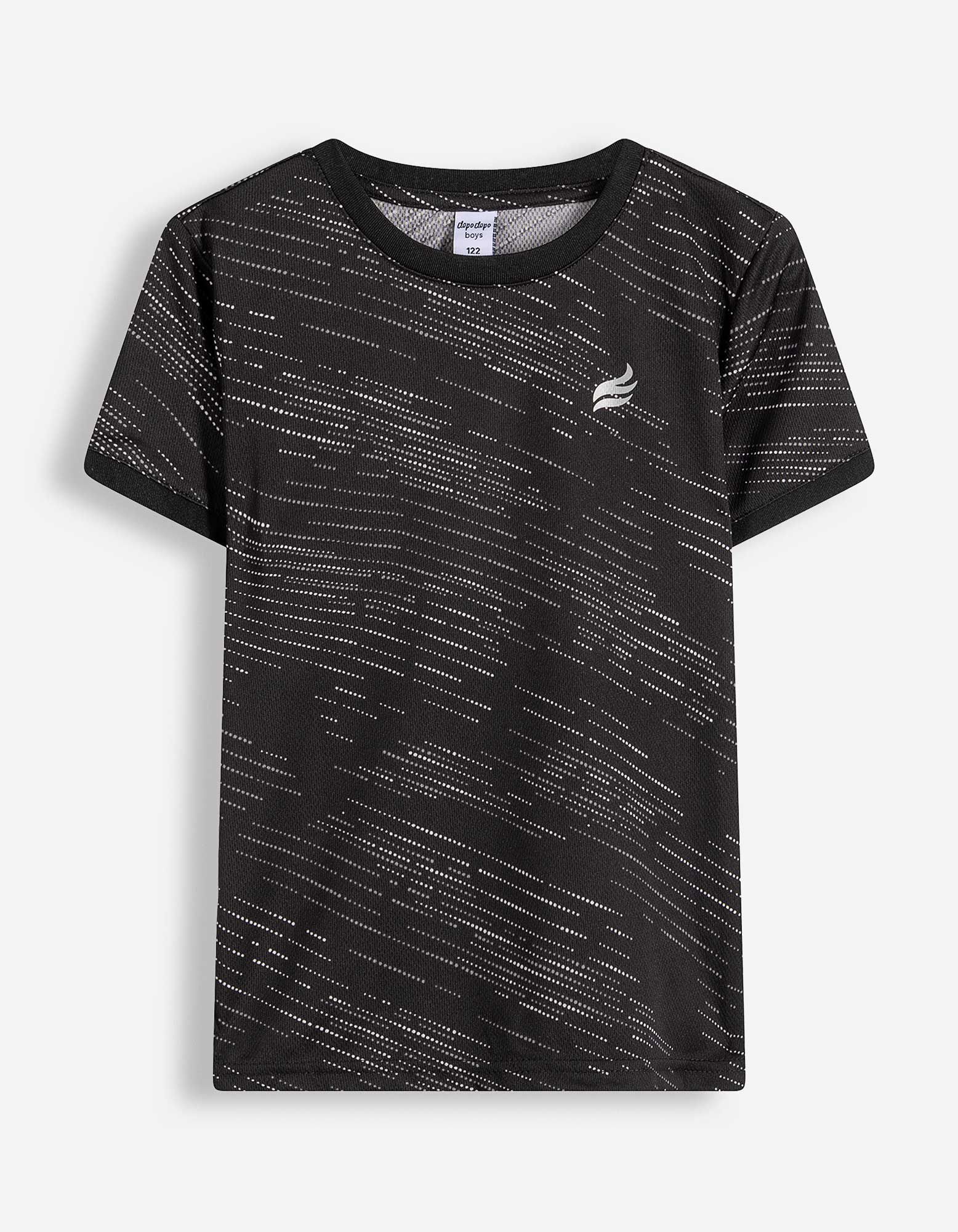 Set aus T-Shirt und Hose - Allover-Print - Schwarz