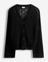 Cardigan - V-Ausschnitt - schwarz