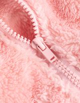 Sweatjacke - Plüsch - rosa