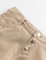 Bermuda  - Knopfleiste - Beige
