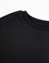 Sweatshirt - Glitterprint - zwart