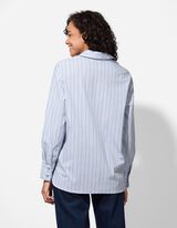 Halenka - Proužky - svetle  modra