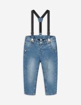 Jeans - Bretels - blauw