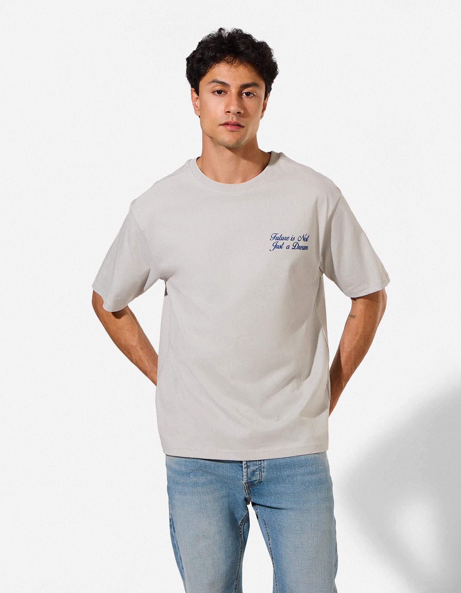 T-Shirt - R&uuml;ckenprint - hellblau