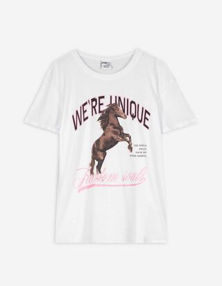 T-Shirt - Glitzerprint - weiß T-Shirt - Glitzerprint - weiß