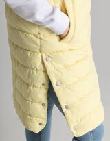Gilet lungo - Cappuccio con coulisse - giallo chiaro