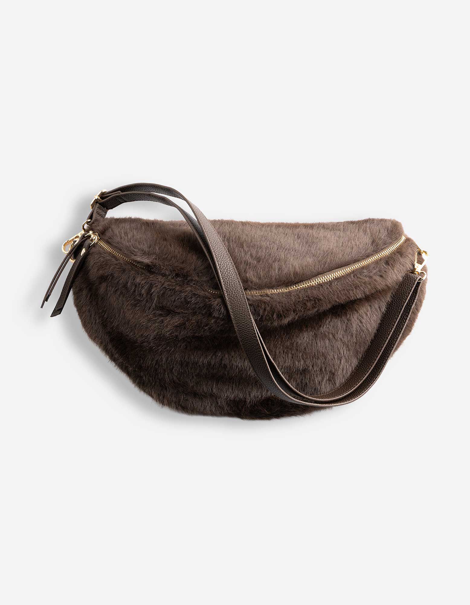 Hip Bag - Kunstfell - Braun