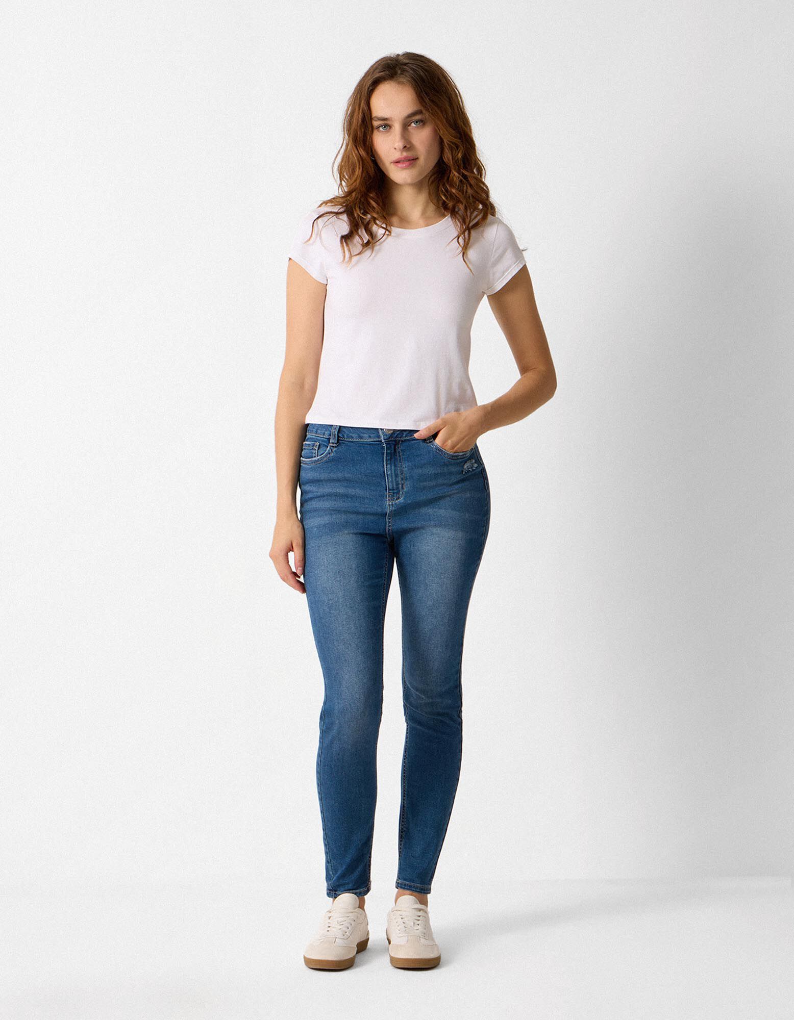 Dž&iacute;nsy - Skinny Fit - Tmavomodr&aacute;