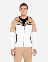 Tepláková bunda - Kapucňa - bezova