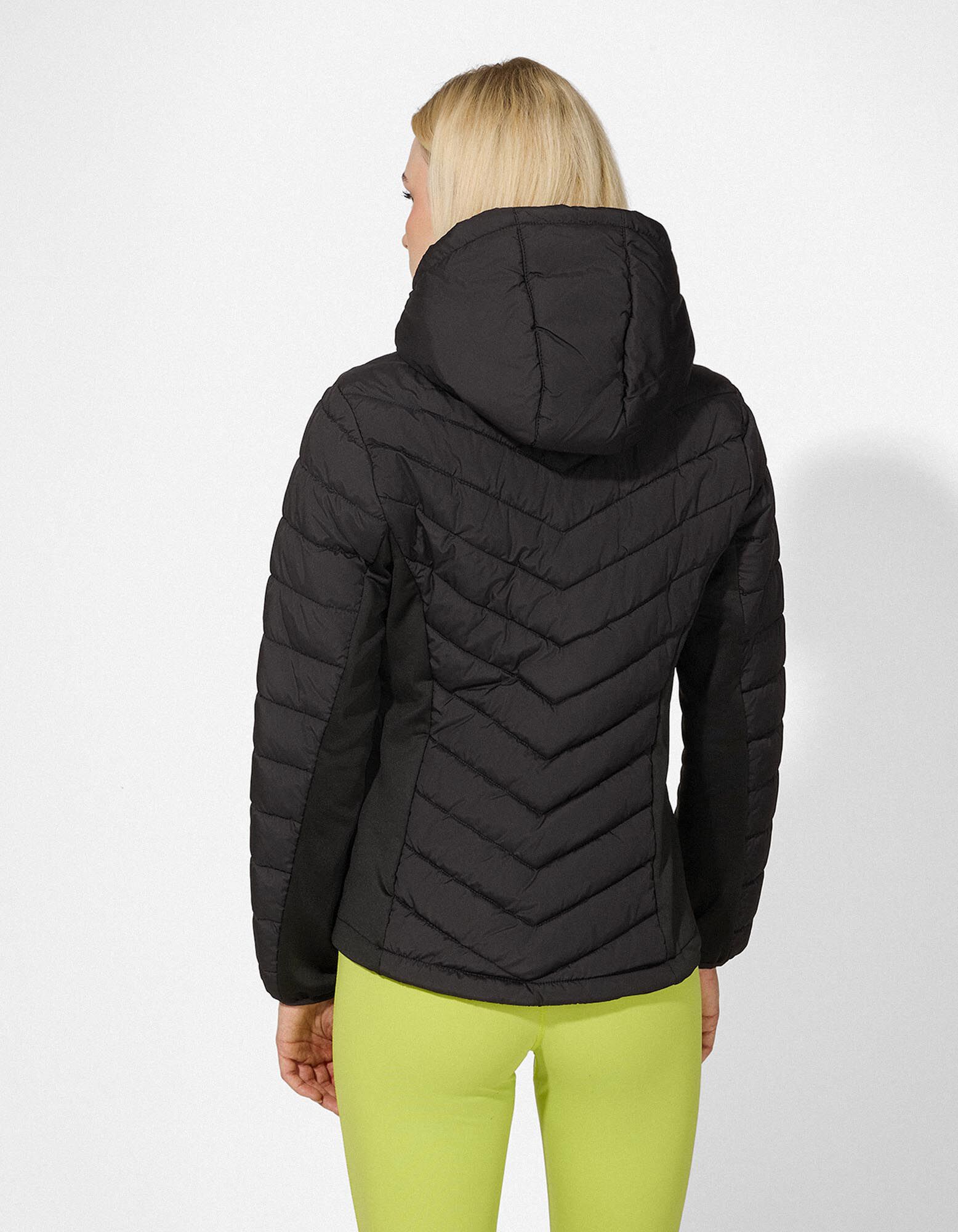 Steppjacke - Kapuze - Schwarz