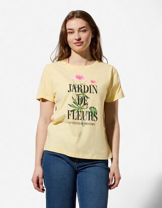 T-shirt - Pierres d&eacute;coratives - Jaune clair