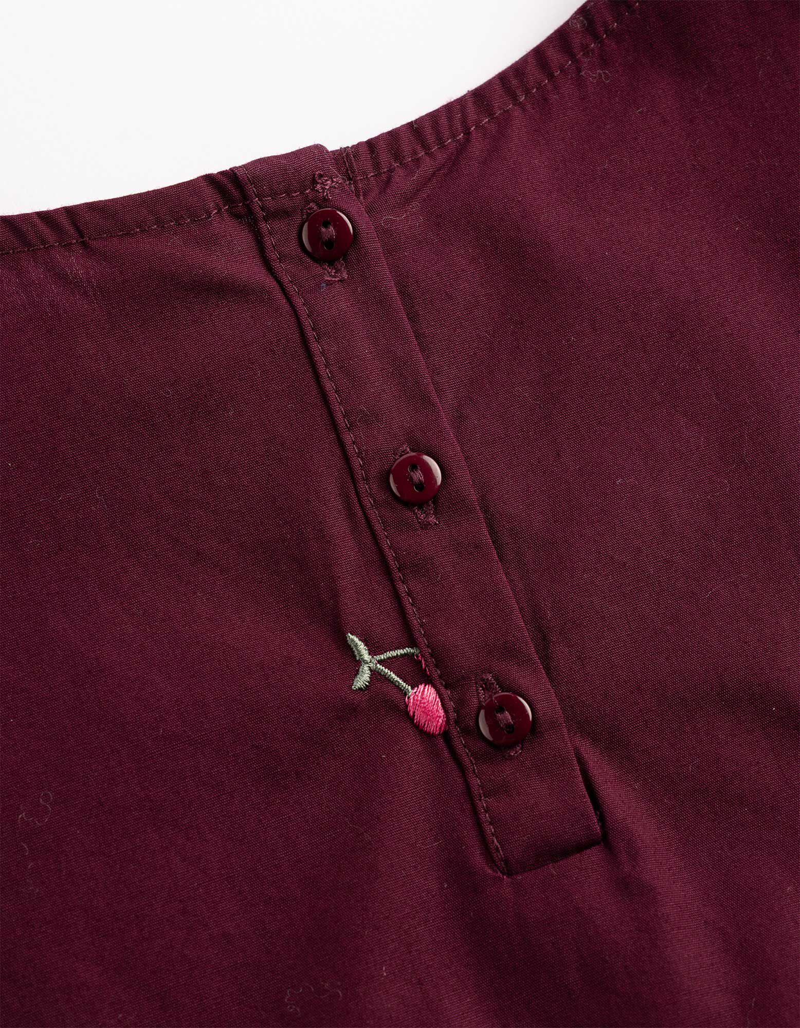 Blouse - Borduursel - Donkerrood