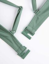 góra od bikini - wiązanie - ciemny zielony