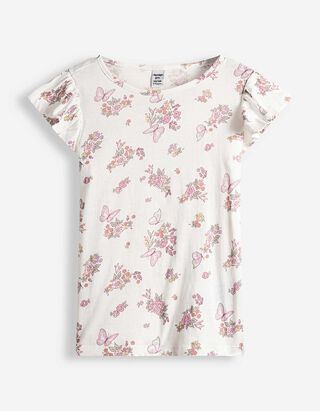 Shirt - Mouwen met volants - wit