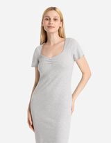 Majica- haljina - Uz telo - sivo