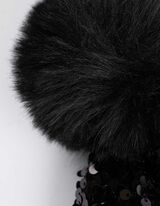 Berretto - Inserto di paillettes - nero