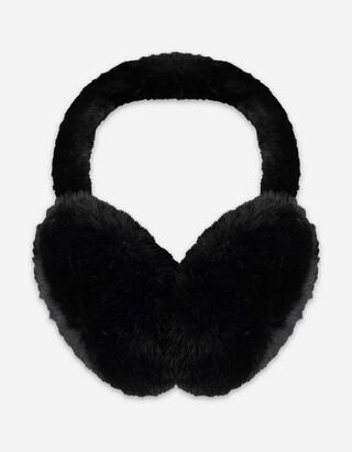 Ušní klapky - Imitace kožešiny - cerná