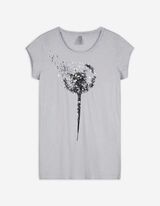 Tricou - Garnitură de paiete - Albastru deschis