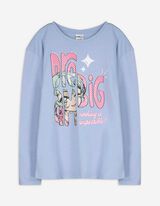 Langarmshirt - Print - hellblau