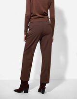 Oblekov&eacute; kalhoty - Z&aacute;hyby - tmave hneda