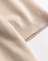 Strickkleid - Kurze &Auml;rmel - wei&szlig;