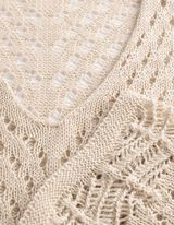 Strickpullover - V-Ausschnitt - wei&szlig;