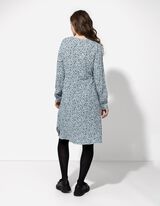 Robe de grossesse - Cordon coulissant sous tunnel à la base - Vert