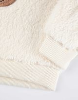 Trikotažinis megztinis - Pliušas - baltas