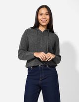 Cardigan - Kapuze - grau