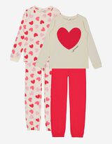 Mädchen Pyjama Set aus Langarmshirt und Hose - 2er-Pack