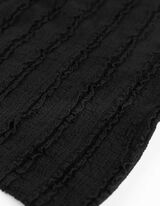 kr&oacute;tki top - okrągły dekolt - czarny