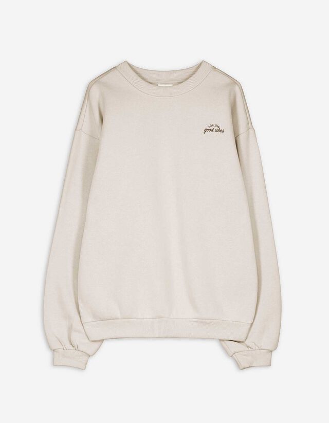 Sweatshirt - Basic - weiß