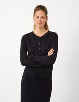 Strickjacke - Knopfleiste - Schwarz