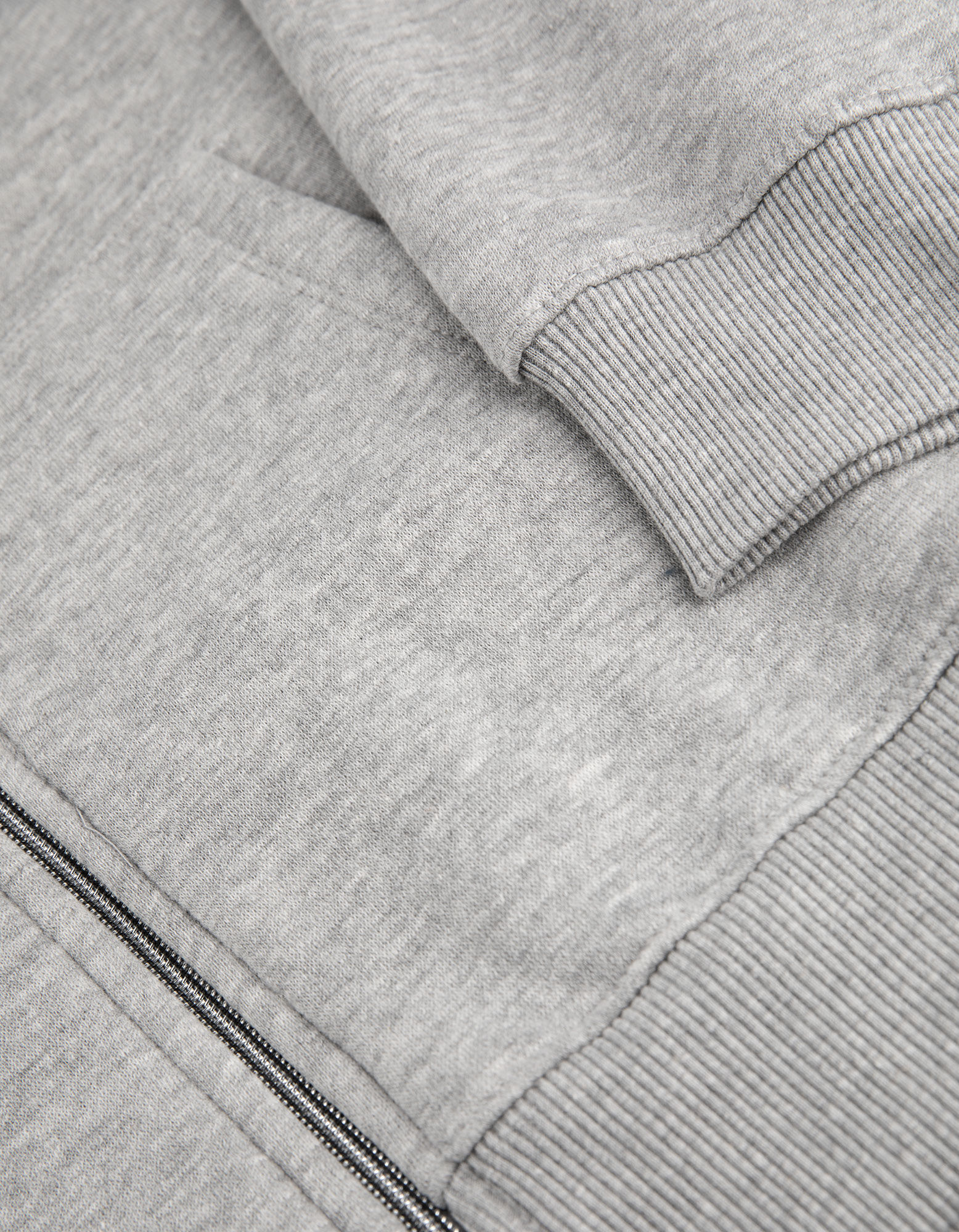 Veste molletonn&eacute;e - Capuche &agrave; cordon - Gris