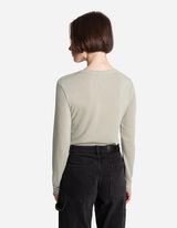 koszulka z długim rękawem - z domieszką wiskozy - jasny zielony