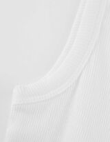 Crop modrček - Enobarvno - belo