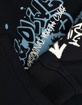 Sweatshirt - Allover-Print - dunkelgrau