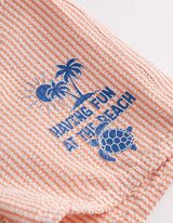 Badehose - Seersucker - orange