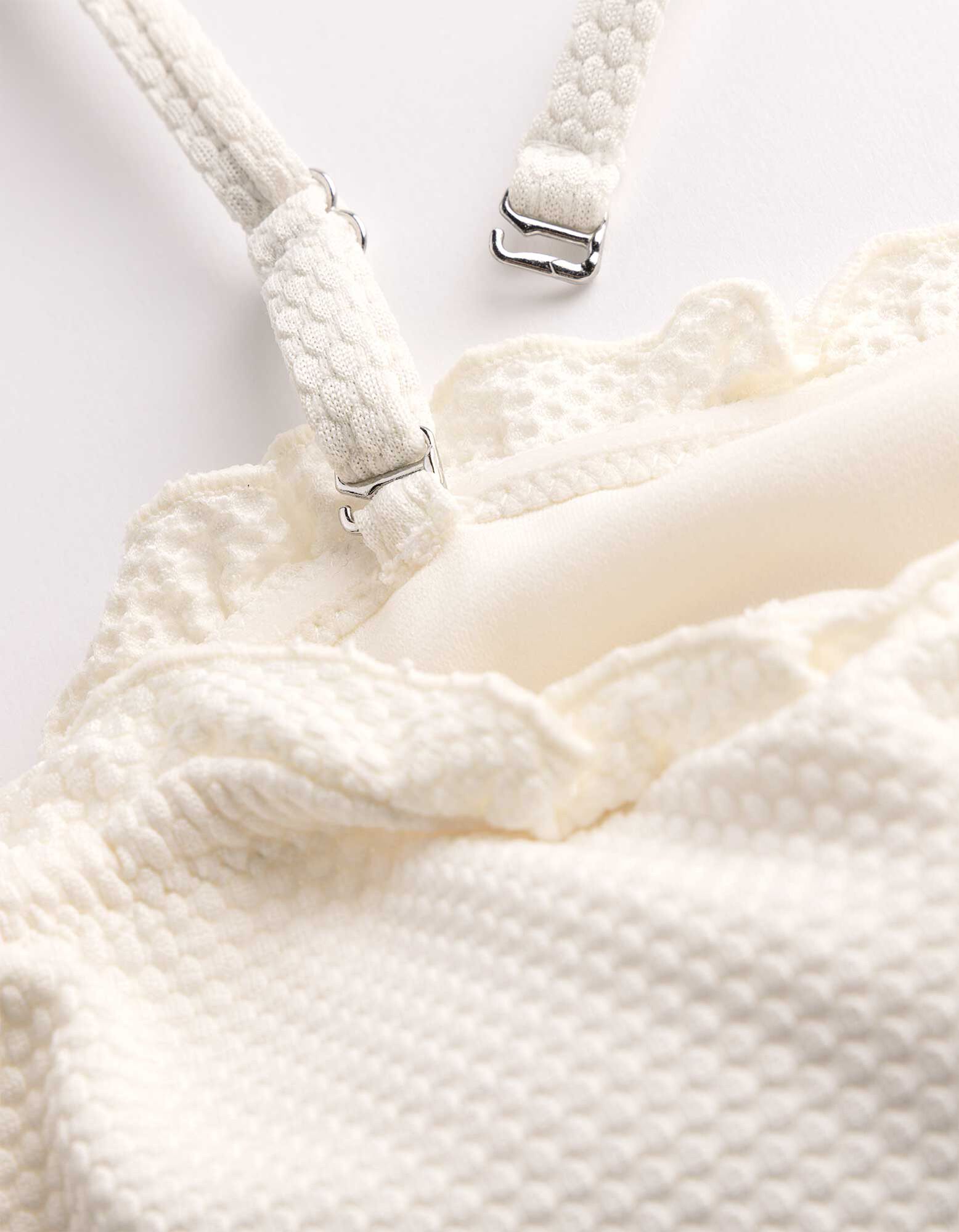Bikinitop - Strukturiertes Material - Off-White