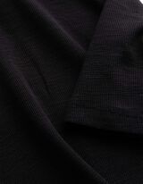 T-Shirt - Waffelstruktur - Schwarz