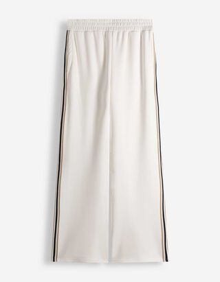 Pantaloni a palazzo - Strisce laterali - bianco
