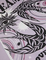 Sweatshirt - Print op rug - lila