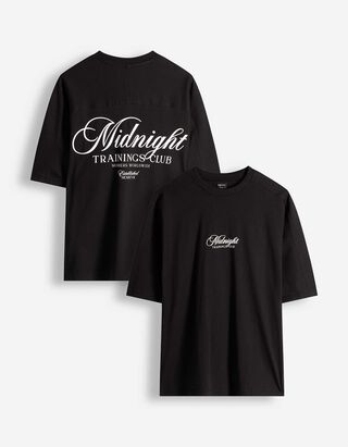 T-Shirt - R&uuml;ckenprint - schwarz