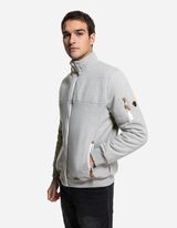 Sweatjacke - Wattierung - hellgrau