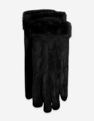 Rukavice - Imitace kůže - cerná