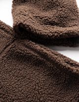 Sweatjacke - Teddyfell - Braun