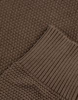 sweter - bawełna - brazowy